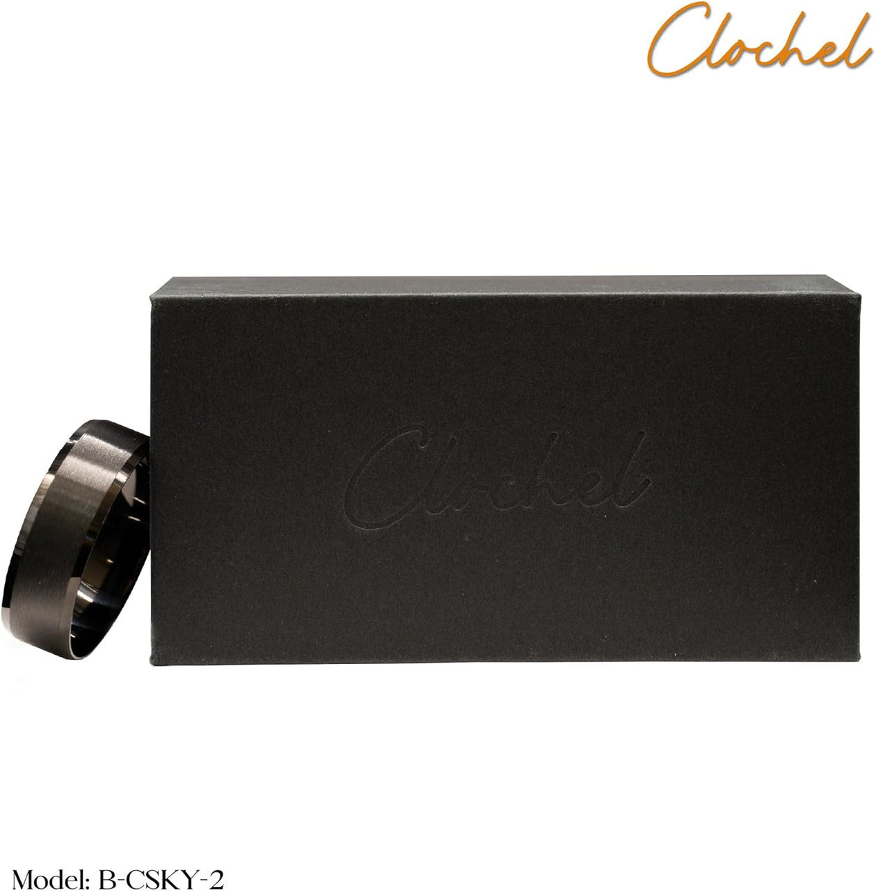 Black Stainless Steel Napkin Rings Set of 4 | Award-Winning | Clochel CSKY-2